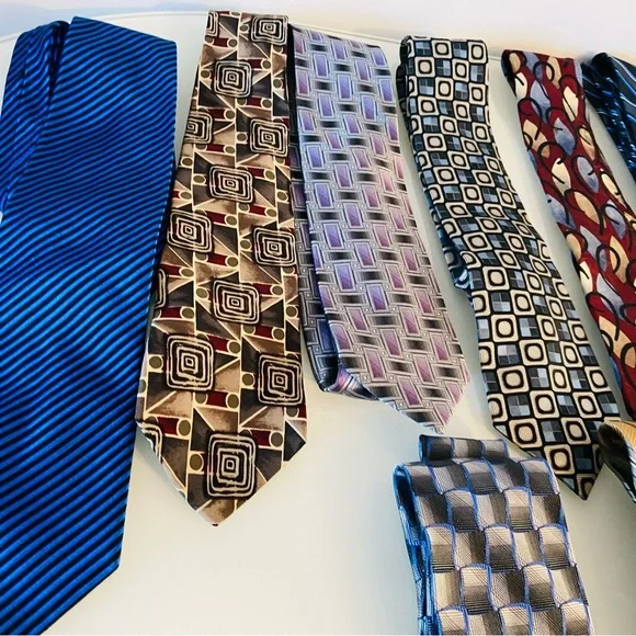 Vintage Silk Tie Bundle Lot Reed Mulberry Platinum Fabio